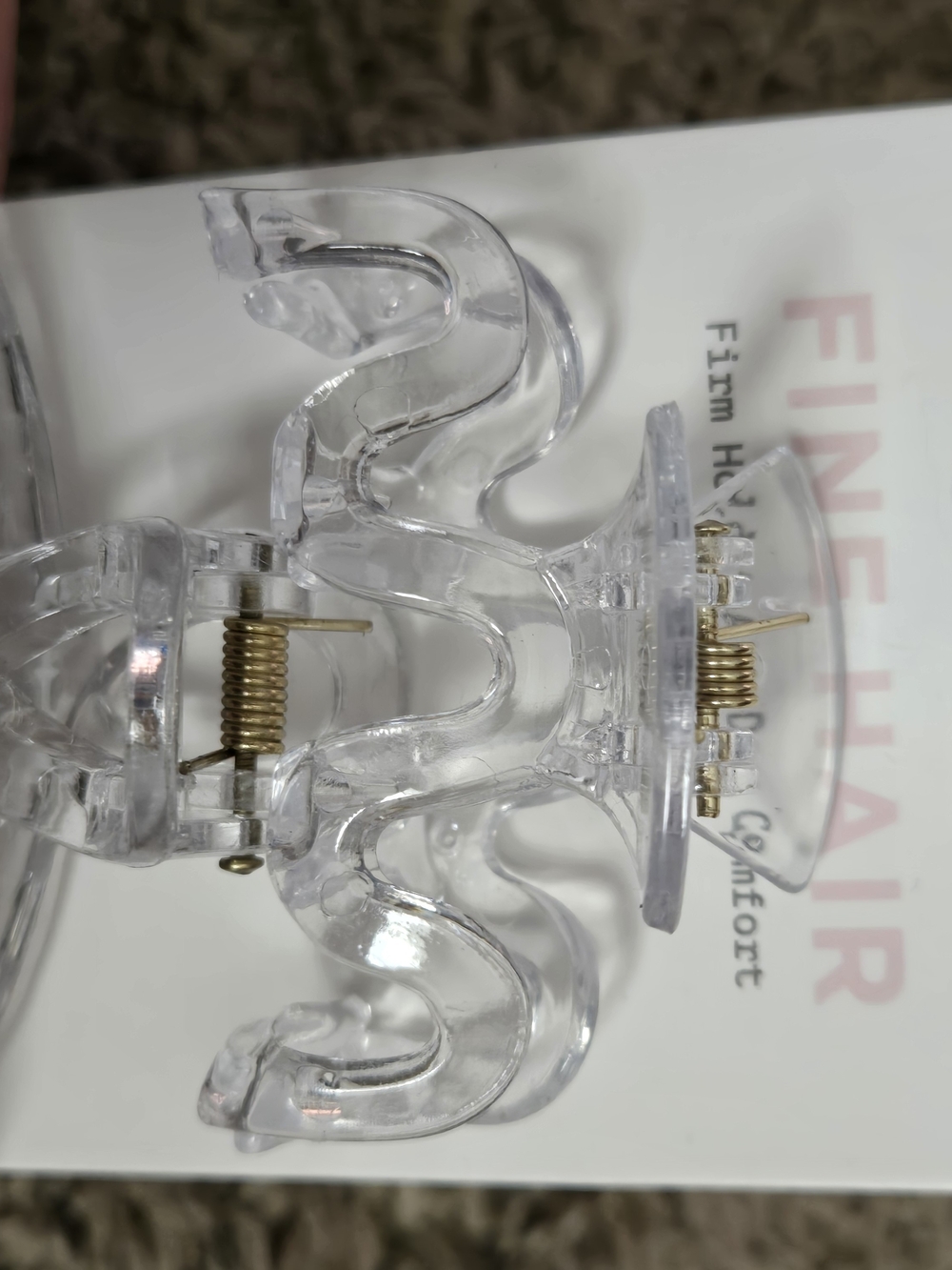 Clear Hair Claw Clip - Transparent Finish